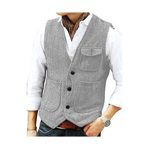 Abito Grigio con gilet modello due bottoni abito uomo Abito Grigio con gilet modello due bottoni abito uomo