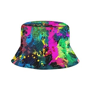 351 Cappello Della Benna Arcobaleno Di Schizzi Di Vernice Al Neon Cappello Pescatore Uv Protezione Viaggi Cappello Da Esterno Estivo Campeggio Cappelli E Cappellini Da Donna 120133067