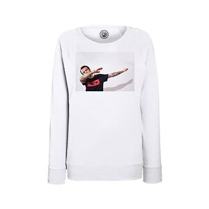 M-Italy Felpa Cappuccio Donna - OSS Cuore Colorato - Super vestibilità Top qualità (S, Bianco
