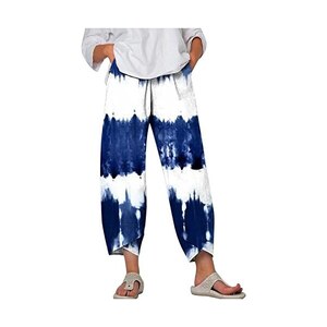 Pantaloni Vita Elasticizzata Estate Pantaloni Uomo Runyue In Lino - Foto 7