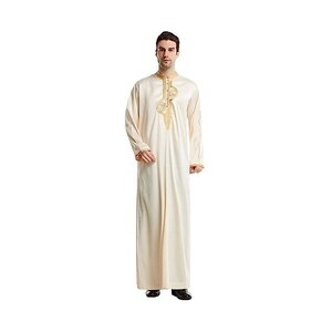 Memmyly Djellaba Homme - Kaftan Uomini Marocchino Soiree Abiti Ramadan Marocchino Qamis Uomo Musulmano Preghiere Dubai Kaftan Musulmani Dubai Accappatoio Camicia da Notte Lunga Abaya, Rosa, M