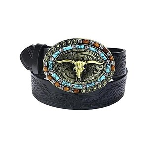 3D Cinture Western | Pelle Incisa e Fibbie Decorative