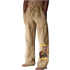 Zylioo Pantaloni Jogger Leggeri Uomo Alti - 3 Tasche - Cotone Traspirante - Taglie Extra Lunghe