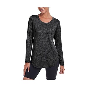 Top Yoga Donna Con Foro Per Pollice - Manica Lunga, Sportivo E Traspirante, Taglie S-XL - Foto 4