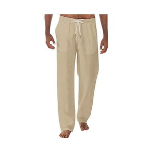 Pantaloni Lunghi Uomo In Nylon E Spandex - Moda Trasparente Tinta Unita Per Notte - Foto 5