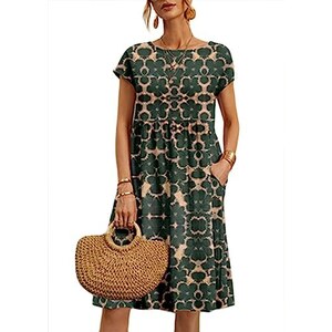 ORANDESIGNE Vestito Donna Elegante Lungo Abito Estivo Taglie Forti Tinta Unita Casual Vintage Retro Boho Midi Abito Da Spiaggia Abito In Lino Con Tasche B Blu Xl 104843968