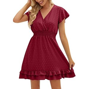 Donna T-Shirt Oversize Estate Scollo A V Verde Chiaro – Top Largo In Cotone (Taglia M)