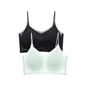 SGSD Top da donna senza pancia - Reggiseno in pizzo trasparente - Top SGSD Top da donna senza pancia - Reggiseno in pizzo trasparente - Top