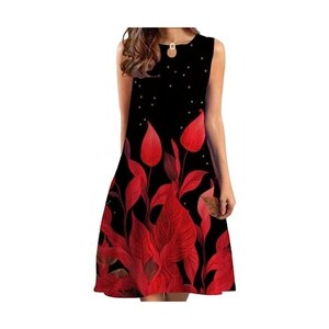 OSBELE Abito Chemisier Da Donna Abito Estivo Scollo A V Abito Corto Tunica Mini Abiti Vita Alta Bavero Tinta Unita Manica Lunga Svasata Si 122567548 - Foto 5