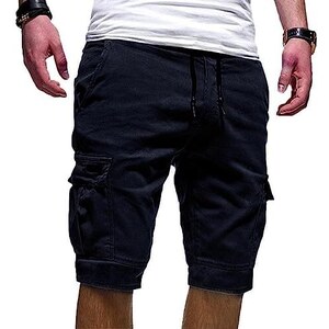 Saingace Pantaloni Cargo Uomo – Vita Elastica, Tessuto Morbido E Leggero, Pantaloncini Da Lavoro Estivi, Primavera/Estate