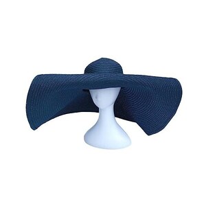 Montecarduo Cappello di Paglia da Donna - Cappelli Oversize Blu Estivi ...