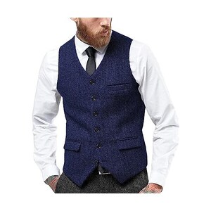 ELEGANTE CAMICE DA uomo slim fit in spina di pesce vintage per