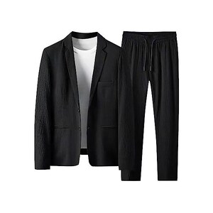 Completo Uomo Elegante 2 Pezzi - Giacca E Pantaloni Regular Fit Per Cerimonie E Matrimoni - Foto 4