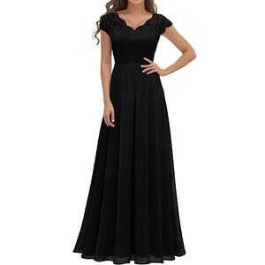 Tuta da donna per feste, elegante, per matrimonio, con pizzo, tuta da donna, in pizzo, per feste, sexy, a maniche lunghe, per feste, Colore: rosso, S