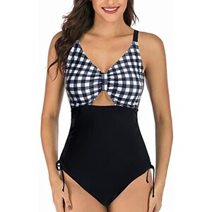 Costume Donna Vita Alta Costume Intero Donna Misolin Con Push-up - Reggiseno Imbottito Estraibile, Vita Alta Costume Mare Asciugatura Rapida - 10