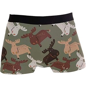 942 Boxer da Uomo Pesci Carini Mutande Maschili con Elastico in Vita Boxer da Uomo Elasticizzato