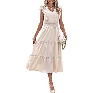 Floerns Abito Lungo Aderente Donna – Senza Maniche Con Spacco Laterale – Vestito Estivo Casual Per Vacanze, Appuntamenti E Uscite