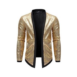 Giacca Uomo Con Paillettes – Costume Discoteca E Carnevale, Modelli Diversi, Bottoni E Tasche Ornamentali