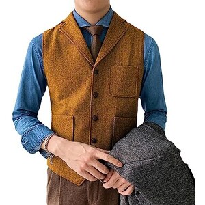 Gilet Nero In Metallo Con Catena Stile Vintage Spina Di Pesce