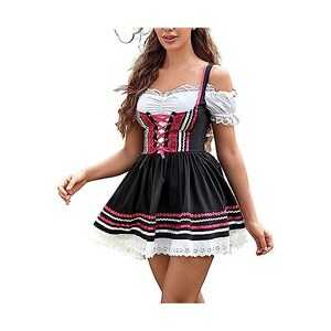 Keerlonno Costume Bavarese Donna Abito Da Donna Con Grembiule In Camicetta Patchwork In Pizzo Tinta Unita Oktoberfest Costume Oktoberfest Donna Vestito Tradizionale Dirndl Vestito Tirolese 122786124