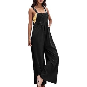 Tuta Intera Donna Jumpsuit Pagliaccetto Elegante Salopette Rosa Jeans 03830