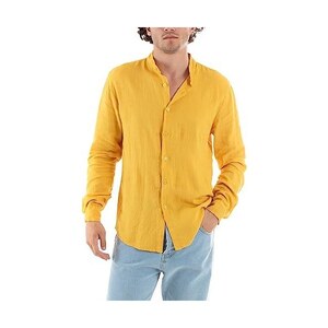 GAMISOTE Camicia Casual Uomo A Maniche Lunghe – Scollo A V, Cotone Morbido, Tinta Unita, Regular Fit, Per Spiaggia, Lavoro, Tempo Libero