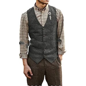 Abito da uomo in tweed e lana, tre pezzi, stile vintage (su misura) - Italia