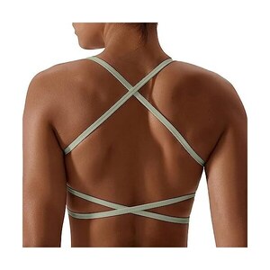Reggiseno Sportivo Donna As Fairy Schiena Incrociata - Top Yoga Senza Ferri Con Imbottitura, Morbido E Traspirante