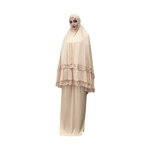 Set Preghiera Donna Musulmano Con Abaya, Hijab E Tappeto - Tessuto Jersey Comodo Per Ramadan Ed Eid