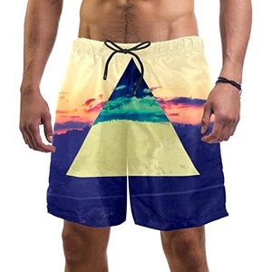 Lzzidou Costume da bagno da uomo con fodera in rete da 12