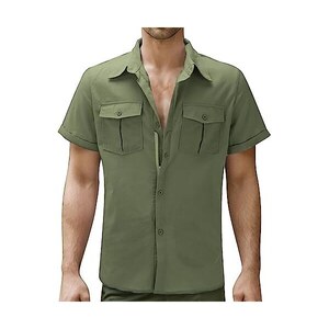 RUMAOZIA Camicia Da Lavoro Da Uomo, Senza Stiratura, Per Il