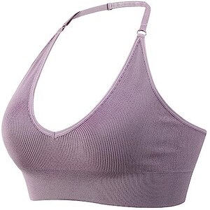 Aoxjox Reggiseno Sportivo Donna A Basso Impatto | Imbottito, Schiena Incrociata E Spalline Regolabili | Per Yoga E Palestra