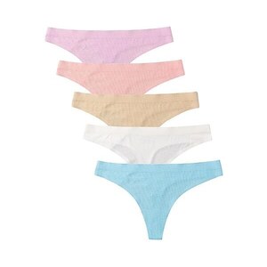 ohyeahlady Tanga Donna Pizzo con Strass Taglie Forti Slip Brasiliana Curvy Invisibili Bikini Mini Perizoma Elasticizzato Mutandine Morbide Panties Thong G-String Lingerie Culotte Nero,S