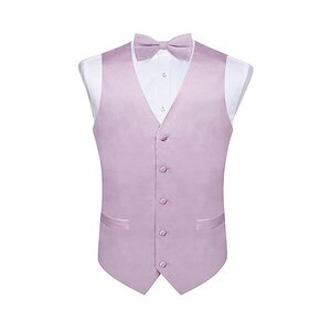 Gilet Da Uomo Formale Slim Fit A 3 Pezzi Con Catena - Abito Completo Da Matrimonio E Cerimonia, In Poliestere E Cotone, Taglie Asiatiche (consigliato Prendere 1-2 Taglie In Più)