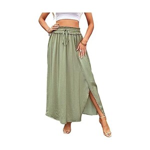 Gonna Longuette Donna In Poliestere - Stile Skater Con Vita Alta - Foto 9