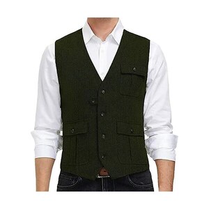 Gilet Uomo COOFANDY - Elegante Con Scollo A V Per Business, Matrimoni E Ufficio - Foto 8