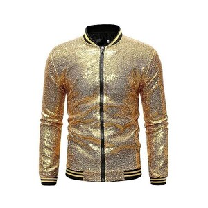 Giacca Bomber Donna Con Paillettes Luccicanti - Maniche Lunghe, Zip Frontale, Collo Alto, Tasche, Per Serate E Performance