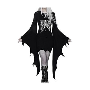 Abito Medievale Lungo Per Donna - Maniche Allentate, Scollo Quadrato, Colore Viola, Taglia S - Costume Halloween Retrò
