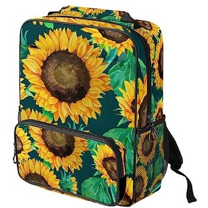 Zaino per la scuola con motivo girasoli gialli per ragazzi e