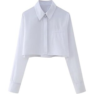 Camicia da donna in lino con bottoni, con risvolto arrotolato, a maniche lunghe, vestibilità ampia, estiva, casual, con risvolto, scollo a V, da lavoro, formale da ufficio, con tasca, Viola, XXL