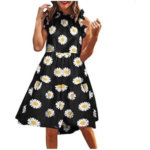 liaddkv Abiti da donna estivi al ginocchio lunghezza al ginocchio abito estivo da donna