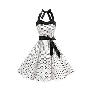Robe Style Années 50 Bleu Chine - Taille M - Zip Latéral - Coupe Ajustée Et évasée