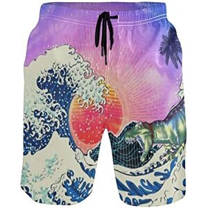 SEMPERFUN Pantaloncini Da Bagno Da Uomo, Pantaloncini Da Bagno Da Uomo Ad Asciugatura Rapida, Pantaloncini Da Bagno Per Uomini Ragazzi, Pantaloncini Da Bagno E Bauli Da Uomo, XXL, Rosa Corallo - Foto 5