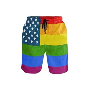 UnoSheng Costume da bagno da uomo, da spiaggia, da uomo, estivo, taglia S, giallo., M