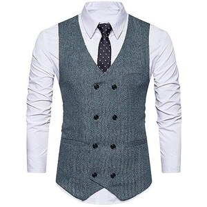 Gilet Uomo Elegante Sottile - Scollo A V Slim Fit Per Mezze Stagioni - Foto 1