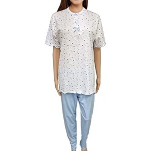 Pigiama Donna Invernale Punto Milano Prodotto Artigianale Prodotto in Italia con Tessuti Pregiati Italiani. Tutto Made in Italy, Pigiama Donna (FRANCESCA 213006 DENIM, L Pigiama Donna Invernale Punto Milano Prodotto Artigianale Prodotto in Italia con Tessuti Pregiati Italiani. Tutto Made in Italy, Pigiama Donna (FRANCESCA 213006 DENIM, L