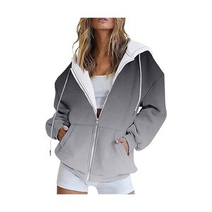 Felpa Con Cappuccio E Sciarpa Integrata Per Donna | Pullover In Cotone Morbido Oversize | Hoodie Casual Autunno Inverno - Foto 10