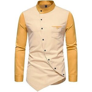 Top Henley a manica lunga da esterno resistente per gli uomini-vestibilità comod