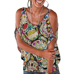 Top Estivo Donna Sexy Per Carnevale - Colori Neon Fluorescenti Alla Moda - Foto 2