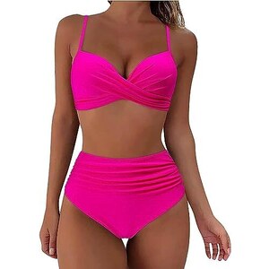 SheyLE Bikini A Vita Alta Da Donna Costumi Da Bagno Avvolgenti Push-up
